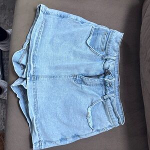 Light Blue Denim Women's Shorts